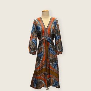 [SOLD] Sandro Yanis Silk Midi Dress
